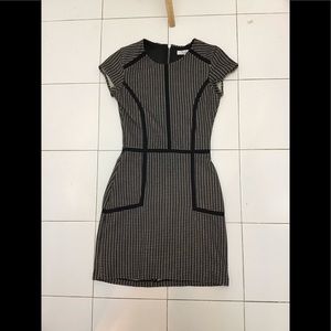 Parker black and white knit dress